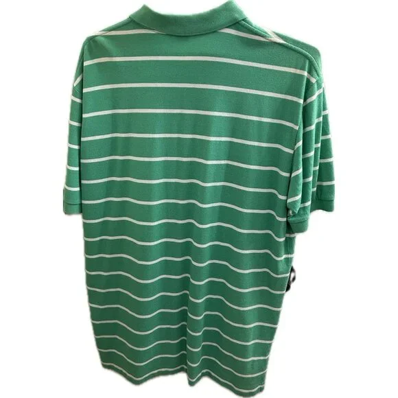 POLO RALPH LAUREN GREEN WHITE STRIPE BluePONY CLASSIC FIT NWT XL Vtg Y2K